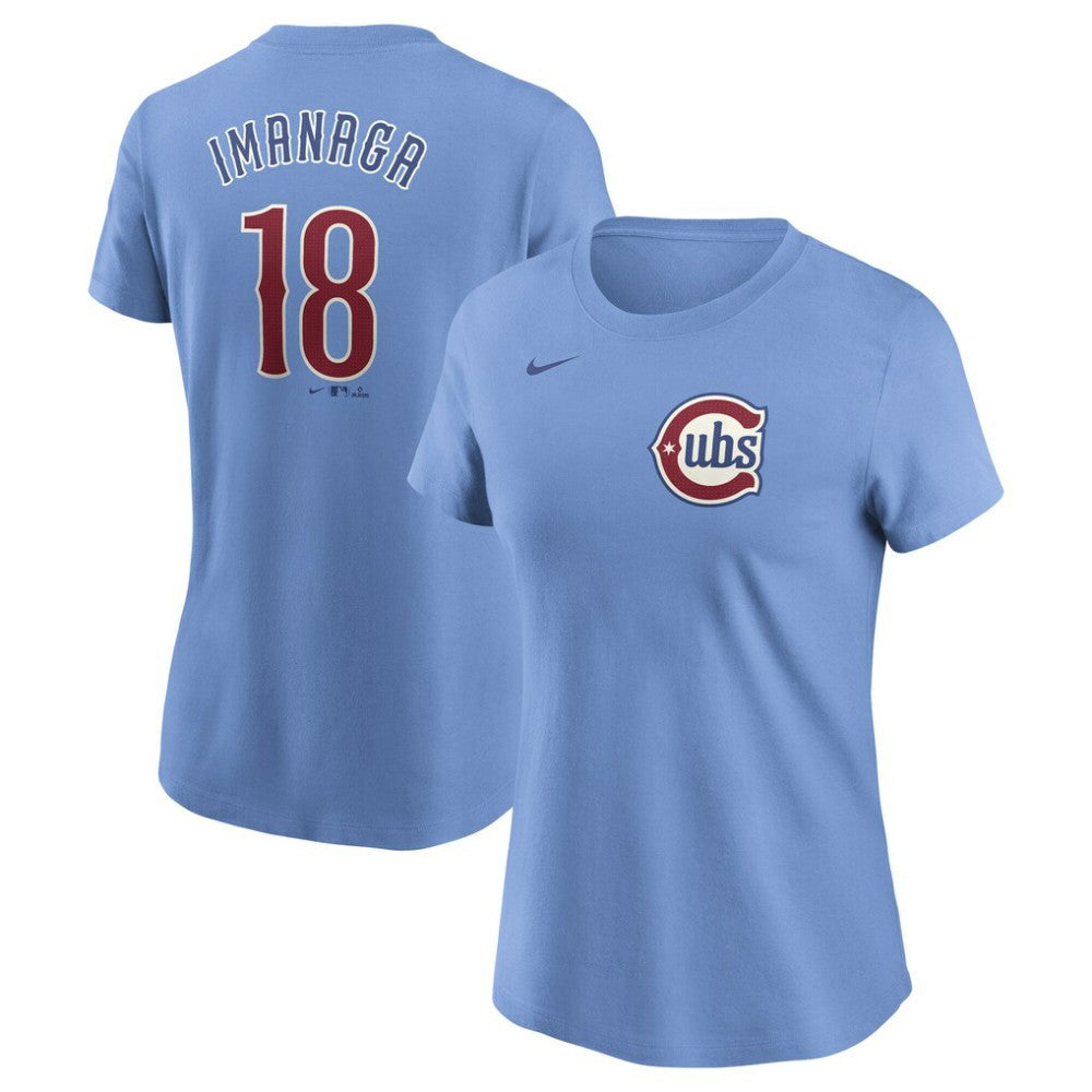 Shōta Imanaga Chicago Cubs Nike Women's Cooperstown Collection Fuse Name & Number T-Shirt - Light Blue - Nike Online