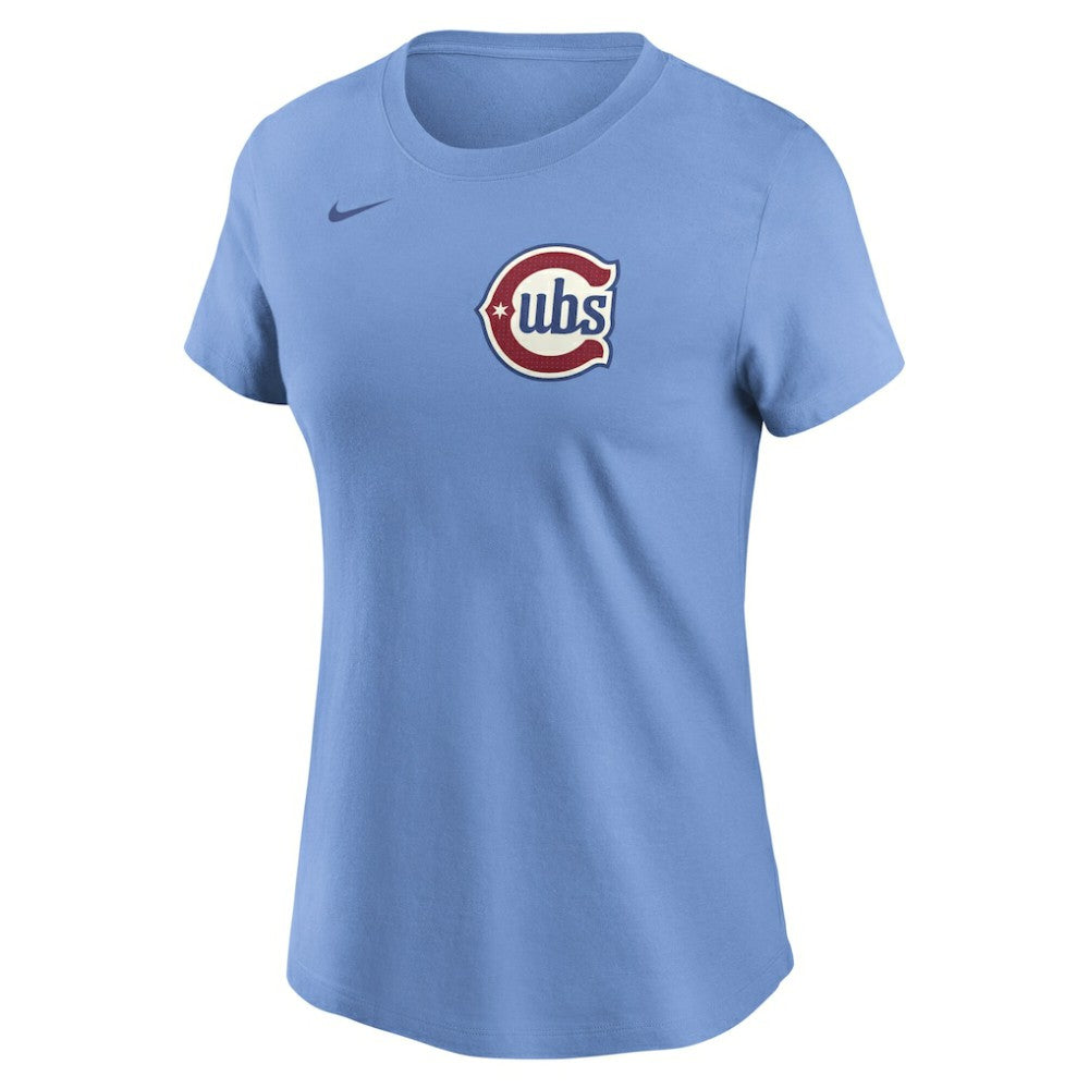 Seiya Suzuki Chicago Cubs Nike Women's Cooperstown Collection Fuse Name & Number T-Shirt - Light Blue - Nike Sale
