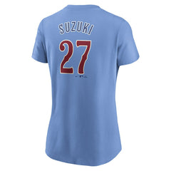 Seiya Suzuki Chicago Cubs Nike Women's Cooperstown Collection Fuse Name & Number T-Shirt - Light Blue - Nike Sale