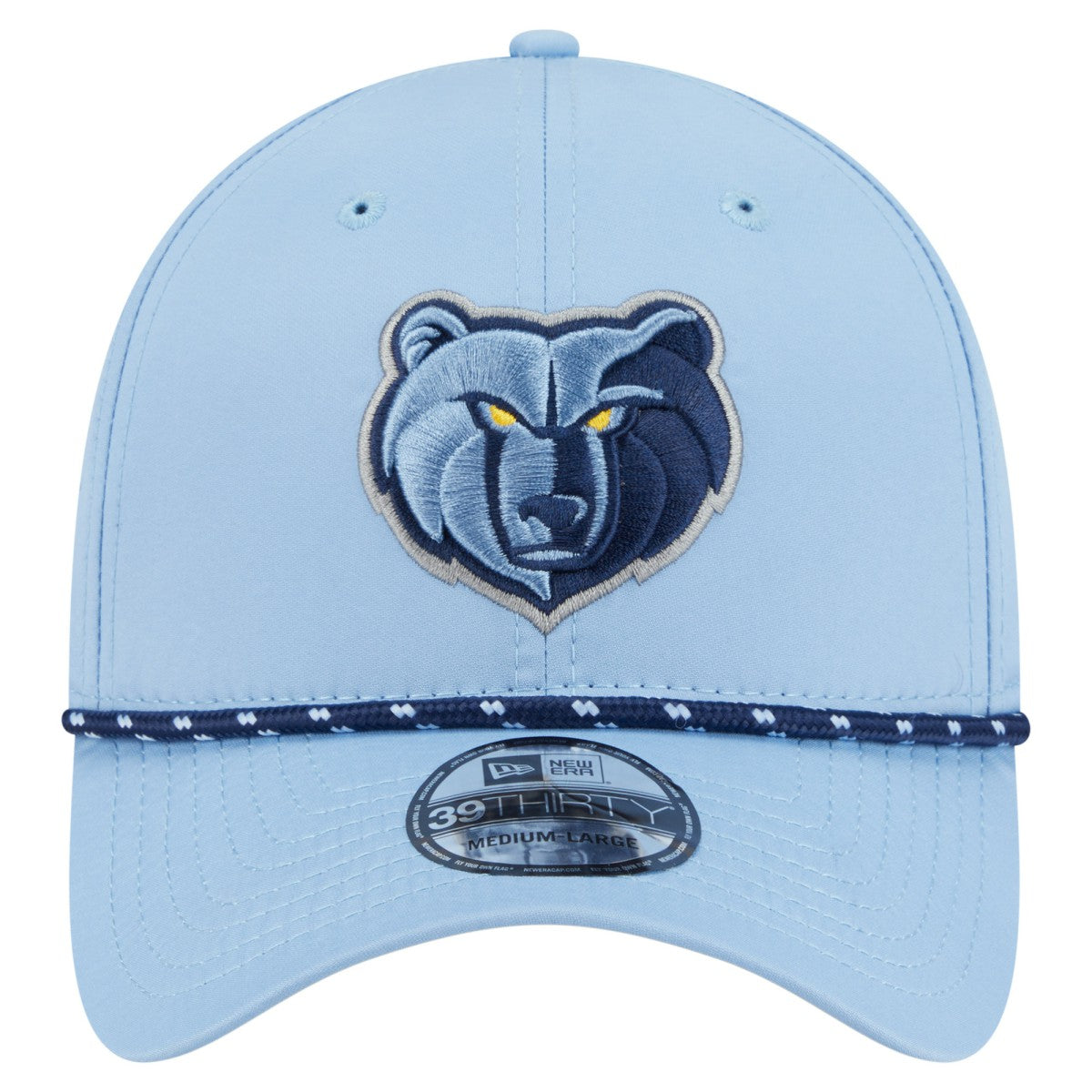 Memphis Grizzlies Featherweight Poly Rope Flex 39Thirty Hat Light Blue | New Era US