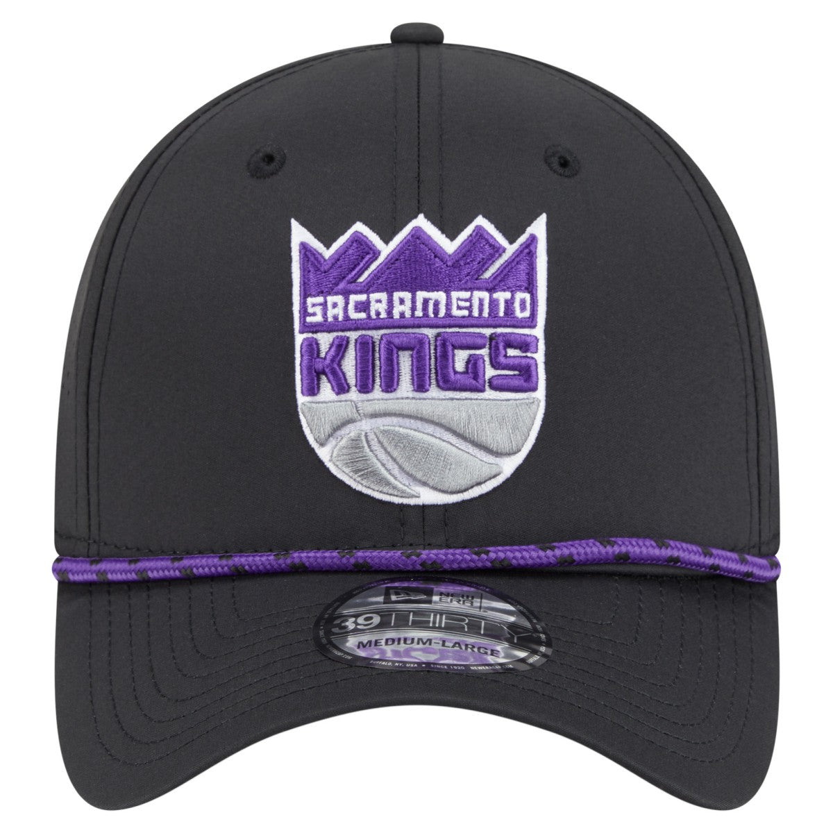 Sacramento Kings Featherweight Poly Rope Flex 39Thirty Hat Black | New Era US
