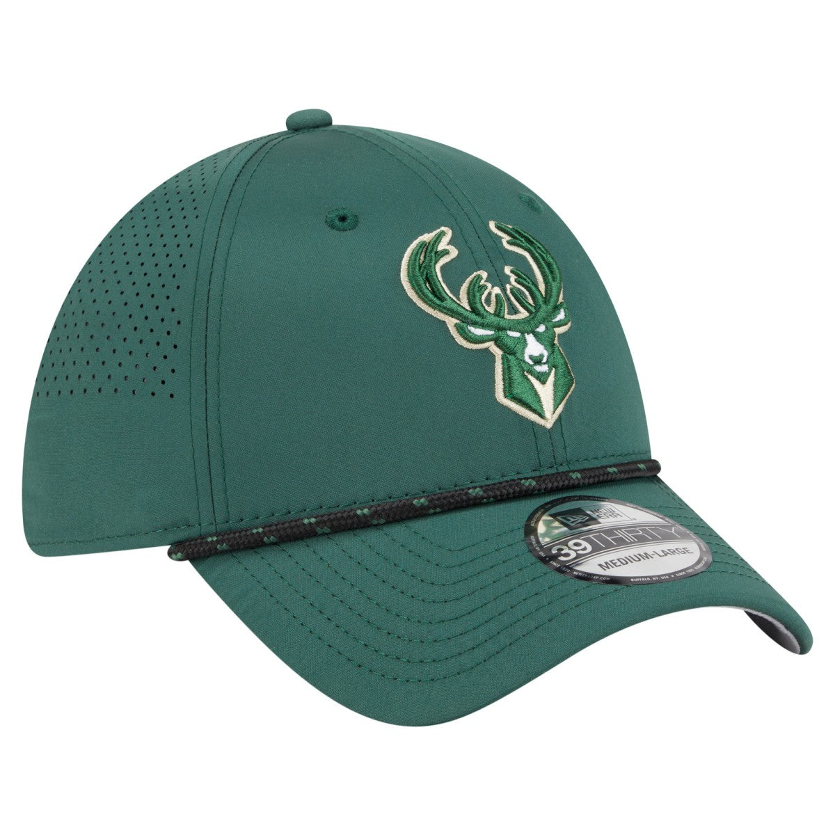 Milwaukee Bucks Featherweight Poly Rope Flex 39Thirty Hat Hunter Green | New Era Near Me
