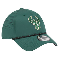 Milwaukee Bucks Featherweight Poly Rope Flex 39Thirty Hat Hunter Green | New Era Near Me