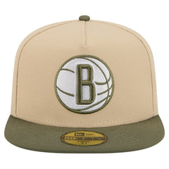 Brooklyn Nets Color Pack Two-Tone 59FIFTY A-Frame Fitted Hat Tan | New Era online