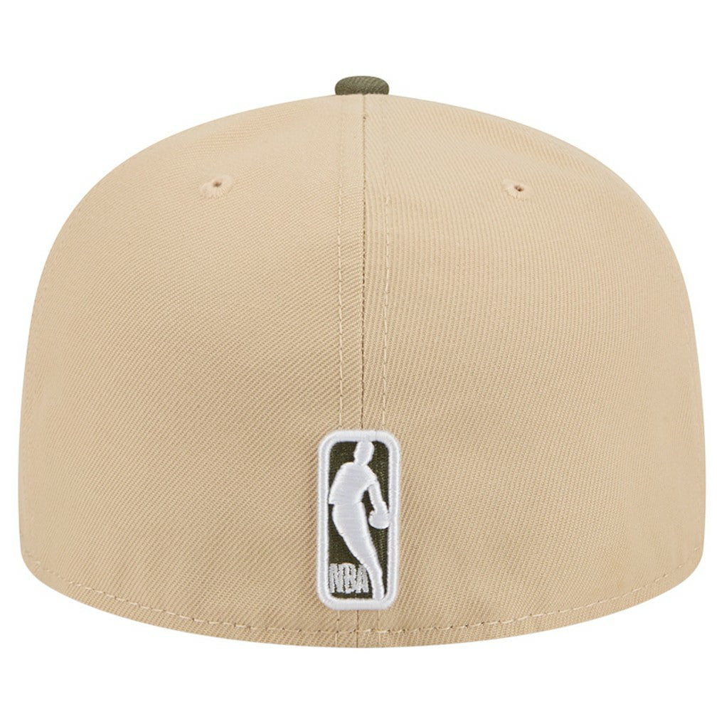 Brooklyn Nets Color Pack Two-Tone 59FIFTY A-Frame Fitted Hat Tan | New Era online