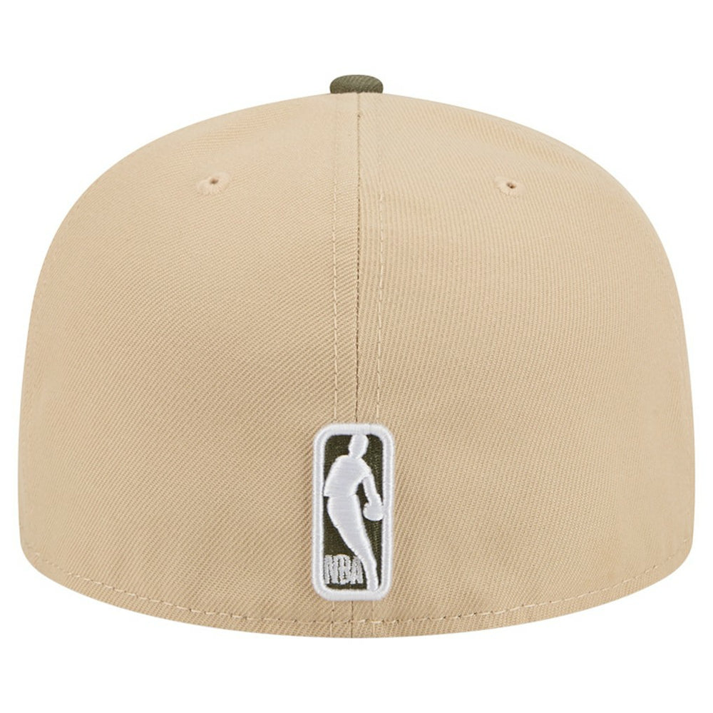 Brooklyn Nets Color Pack Two-Tone 59FIFTY A-Frame Fitted Hat Tan | New Era online
