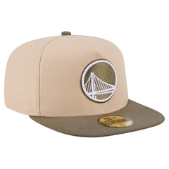 Golden State Warriors Color Pack Two-Tone 59FIFTY A-Frame Fitted Hat Tan | New Era for sale