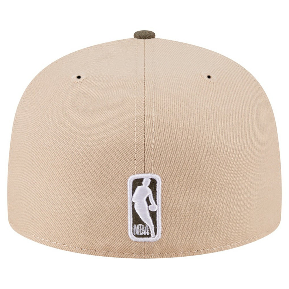 Golden State Warriors Color Pack Two-Tone 59FIFTY A-Frame Fitted Hat Tan | New Era for sale