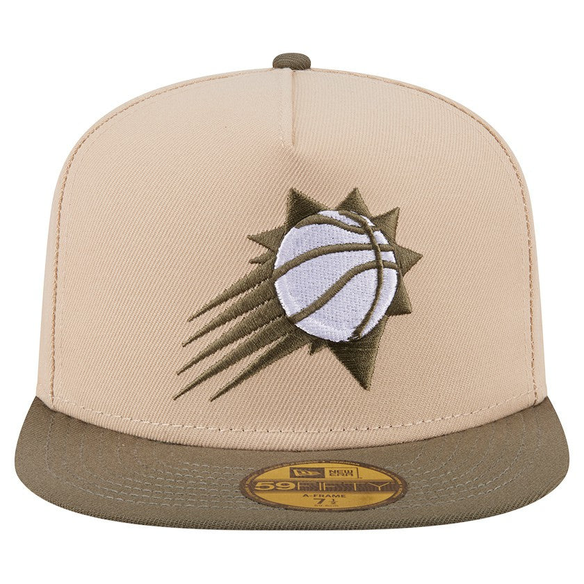 Phoenix Suns Color Pack Two-Tone 59FIFTY A-Frame Fitted Hat Tan | New Era outlet