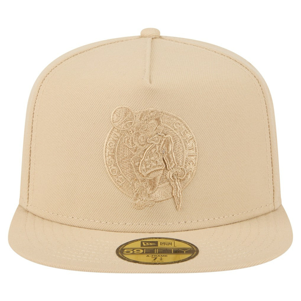 Boston Celtics Color Pack A-Frame 59FIFTY Fitted Hat Khaki | New Era discount