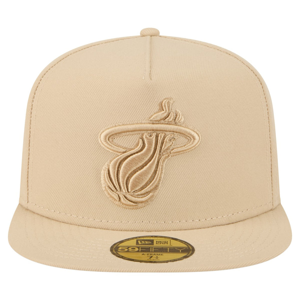 Miami Heat Color Pack A-Frame 59FIFTY Fitted Hat Khaki | New Era discount