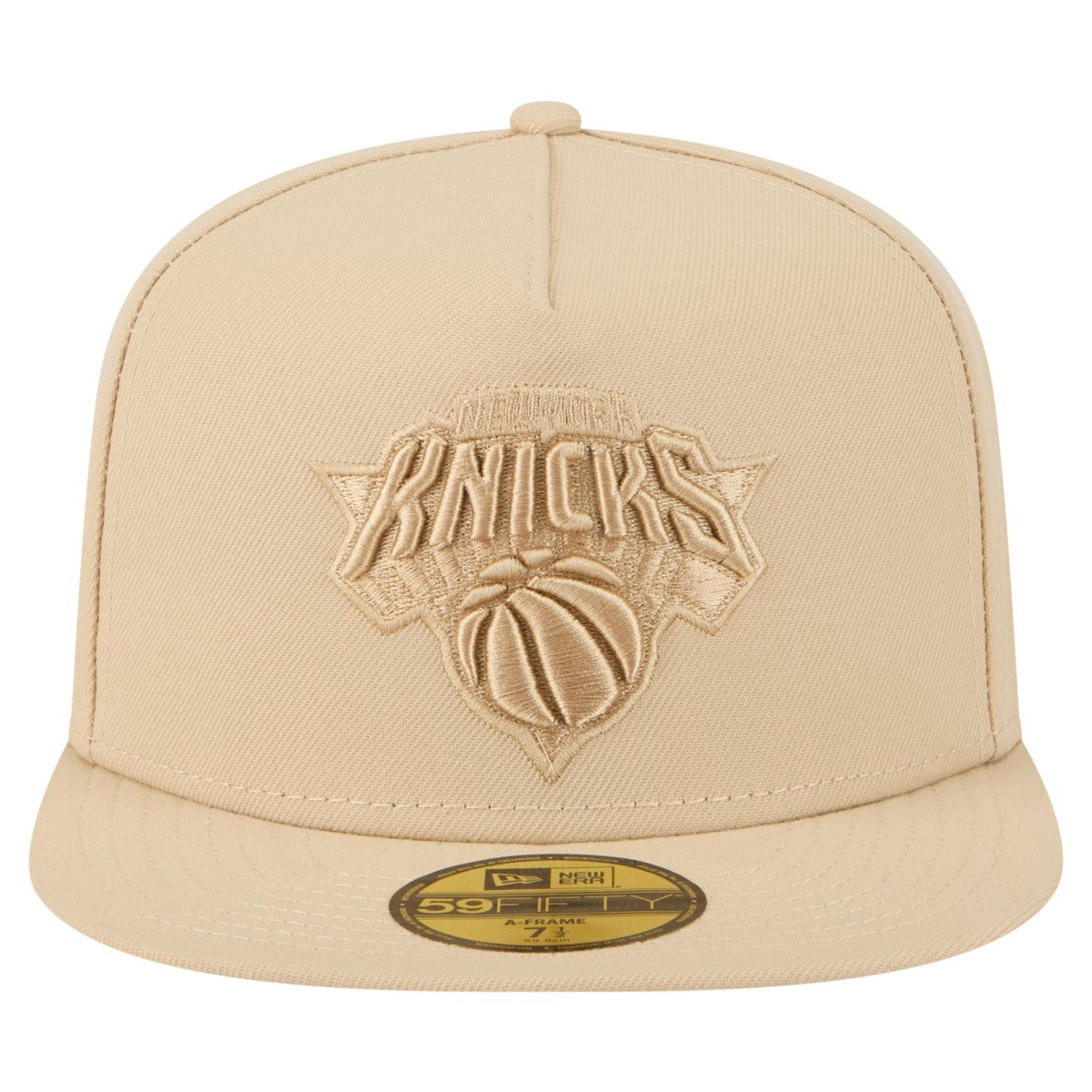 New York Knicks Color Pack A-Frame 59FIFTY Fitted Hat Khaki | New Era discount