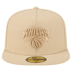 New York Knicks Color Pack A-Frame 59FIFTY Fitted Hat Khaki | New Era discount