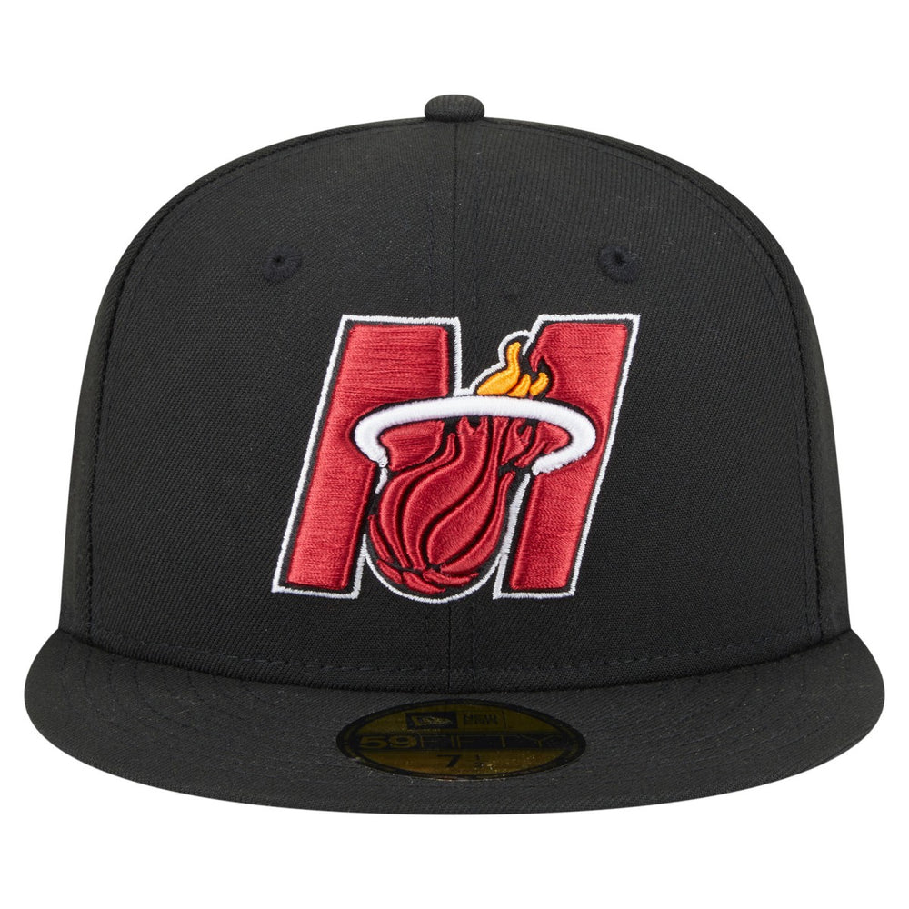 Miami Heat Deceptor 59FIFTY Fitted Hat Black | New Era