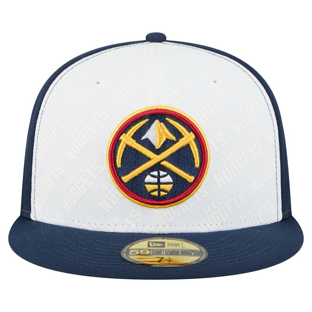 Denver Nuggets Repeat 59Fifty Fitted Hat for sale White/Navy | New Era Near Me