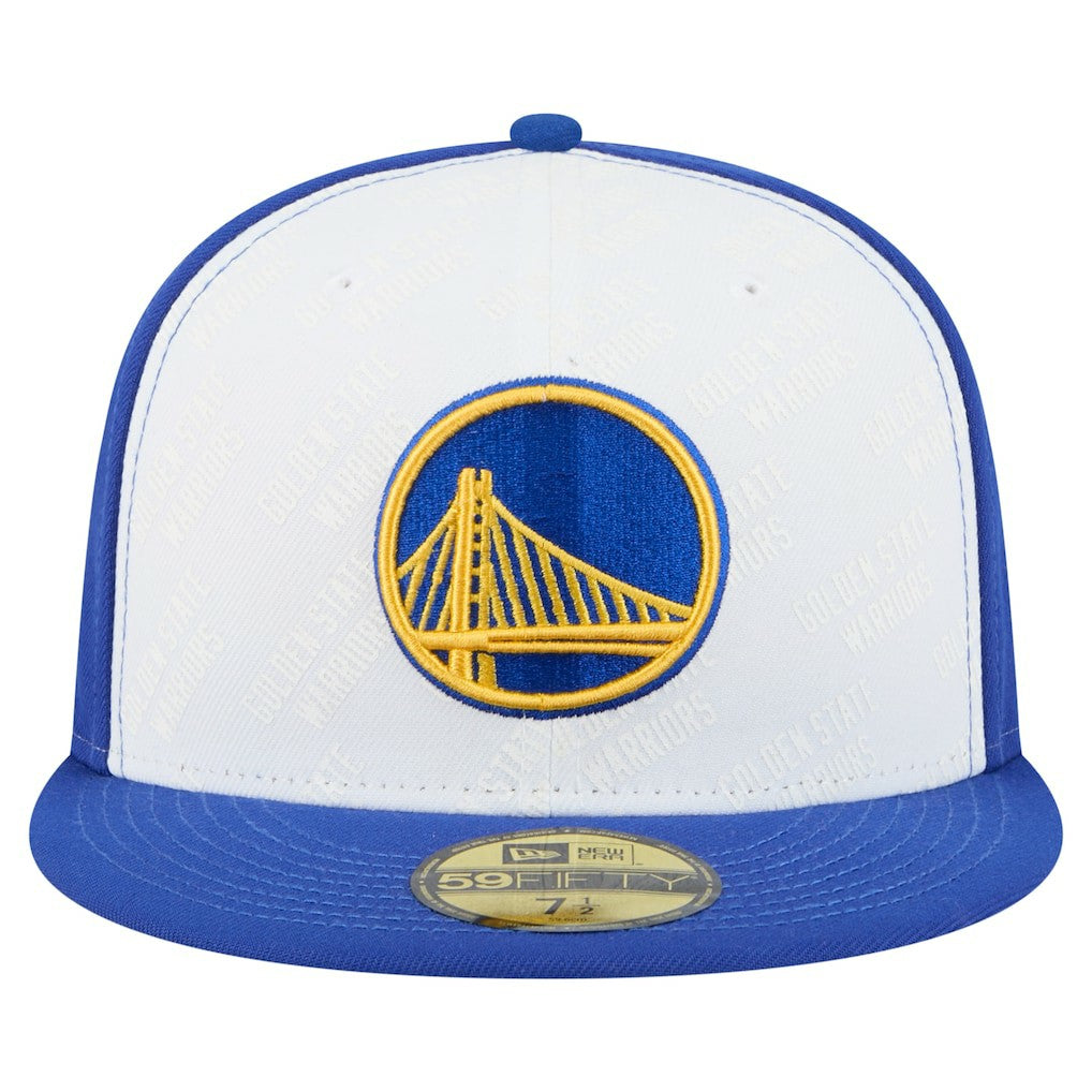 Golden State Warriors Repeat 59Fifty Fitted Hat for sale White/Royal | New Era for sale