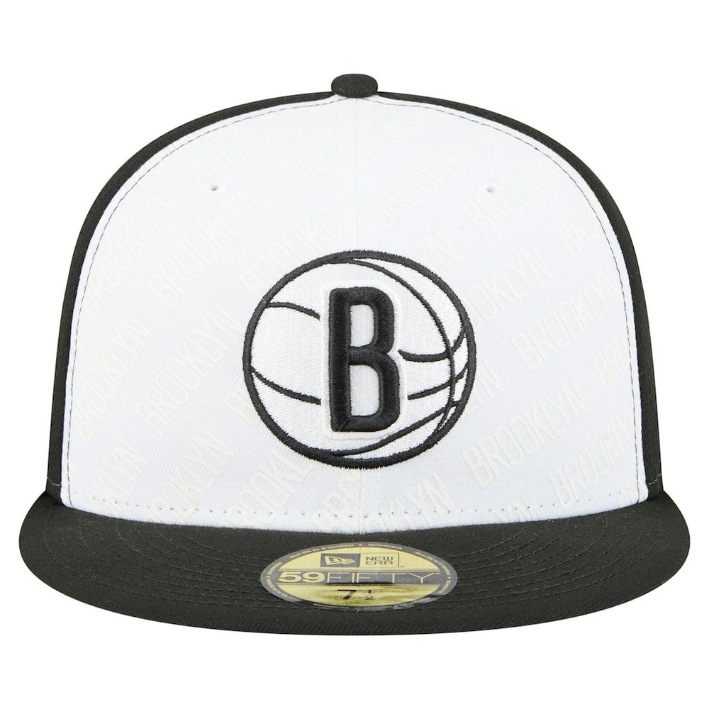Brooklyn Nets Repeat 59Fifty Fitted Hat White/Black | New Era for sale