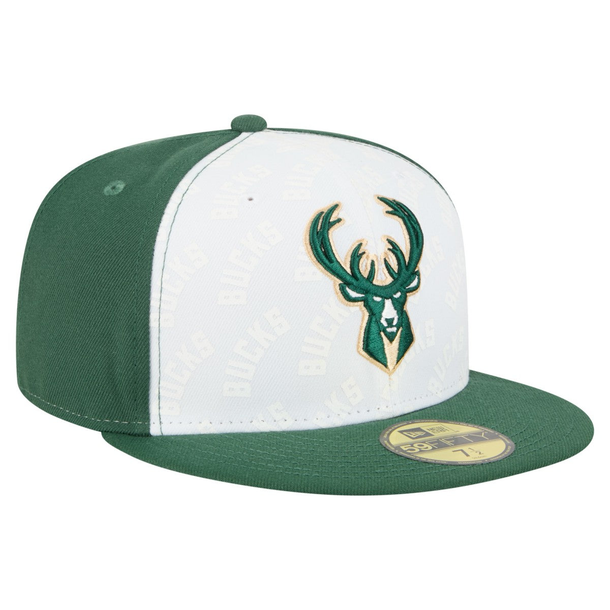 Milwaukee Bucks Repeat 59Fifty Fitted Hat White/Hunter Green | New Era discount
