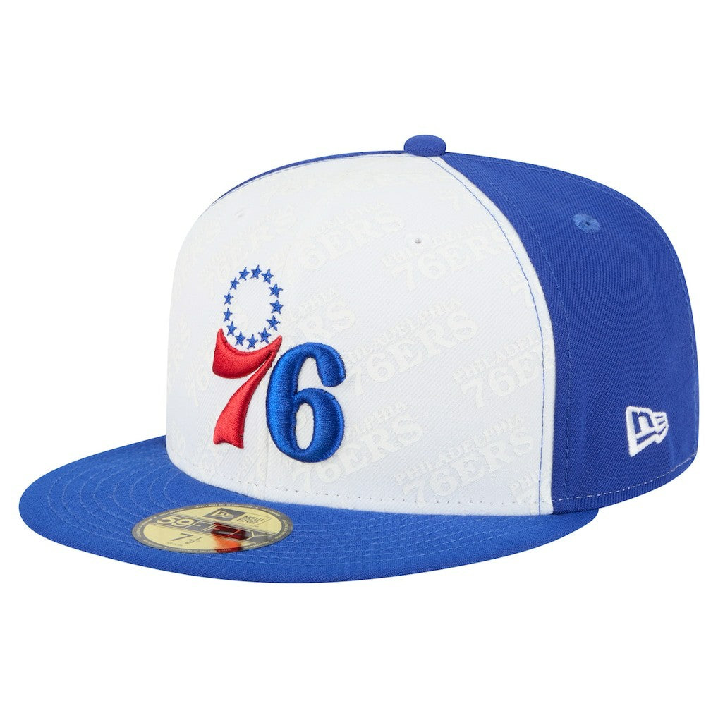 Philadelphia 76ers Repeat 59Fifty Fitted Hat White/Royal | New Era discount