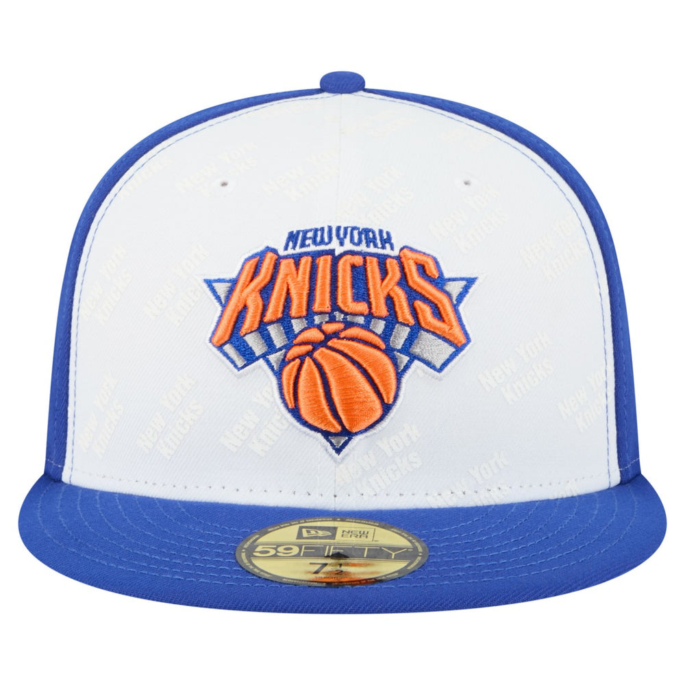 New York Knicks Repeat 59Fifty Fitted Hat White/Blue | New Era Near Me