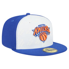 New York Knicks Repeat 59Fifty Fitted Hat White/Blue | New Era Near Me