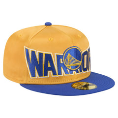 Golden State Warriors Satin Two-Tone 59FIFTY Fitted Hat for sale Gold/Royal | New Era US