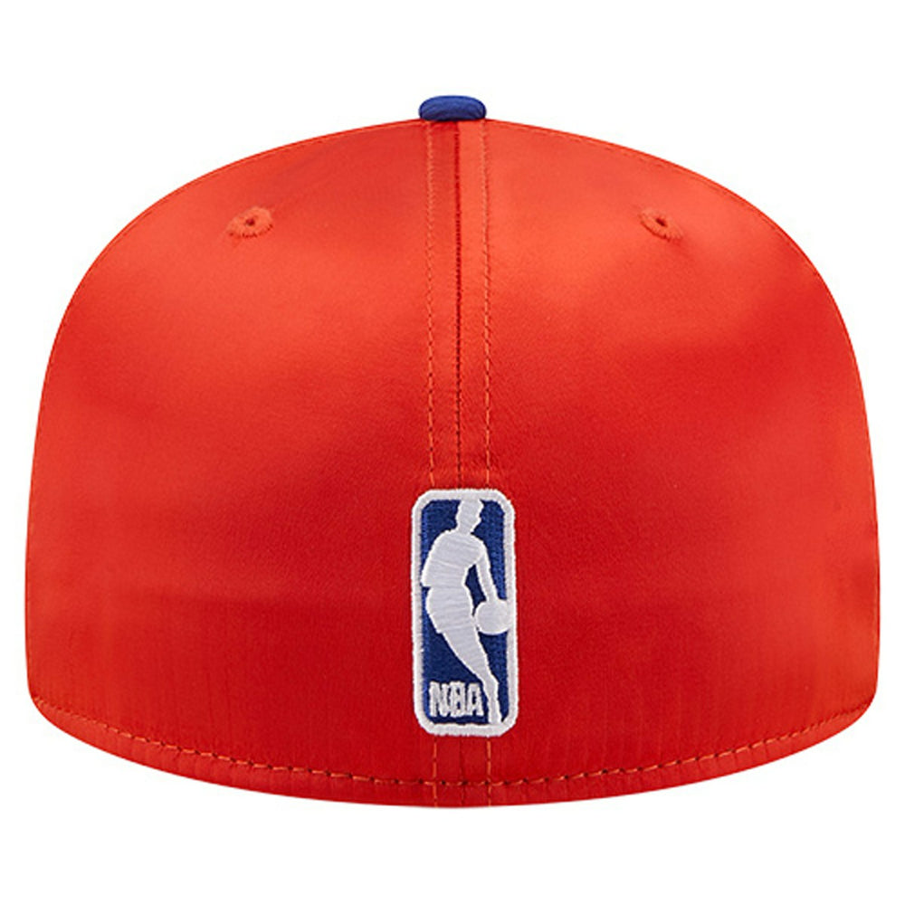 New York Knicks Satin Two-Tone 59FIFTY Fitted Hat Orange/Blue | New Era