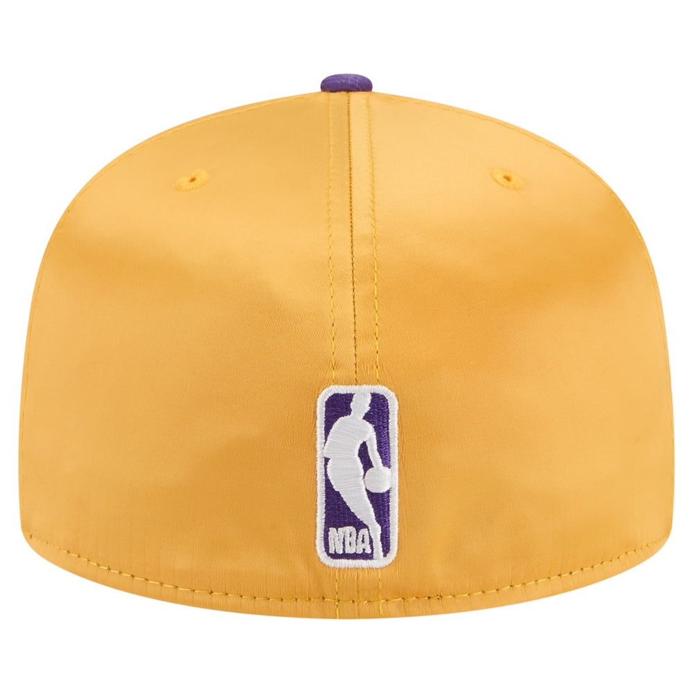 Los Angeles Lakers Satin Two-Tone 59FIFTY Fitted Hat Gold/Purple | New Era