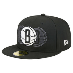 Brooklyn Nets Tri-Hit 59Fifty Fitted Hat Black | New Era