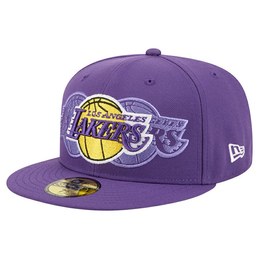 Los Angeles Lakers Tri-Hit 59Fifty Fitted Hat Purple | New Era Near Me