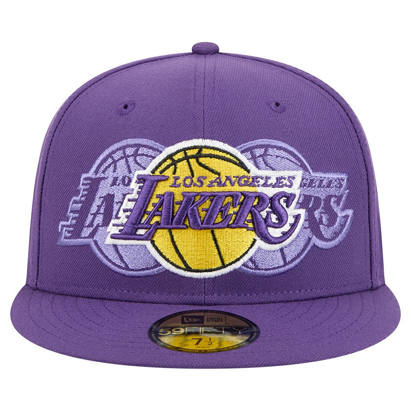 Los Angeles Lakers Tri-Hit 59Fifty Fitted Hat Purple | New Era Near Me