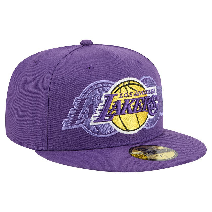 Los Angeles Lakers Tri-Hit 59Fifty Fitted Hat Purple | New Era Near Me