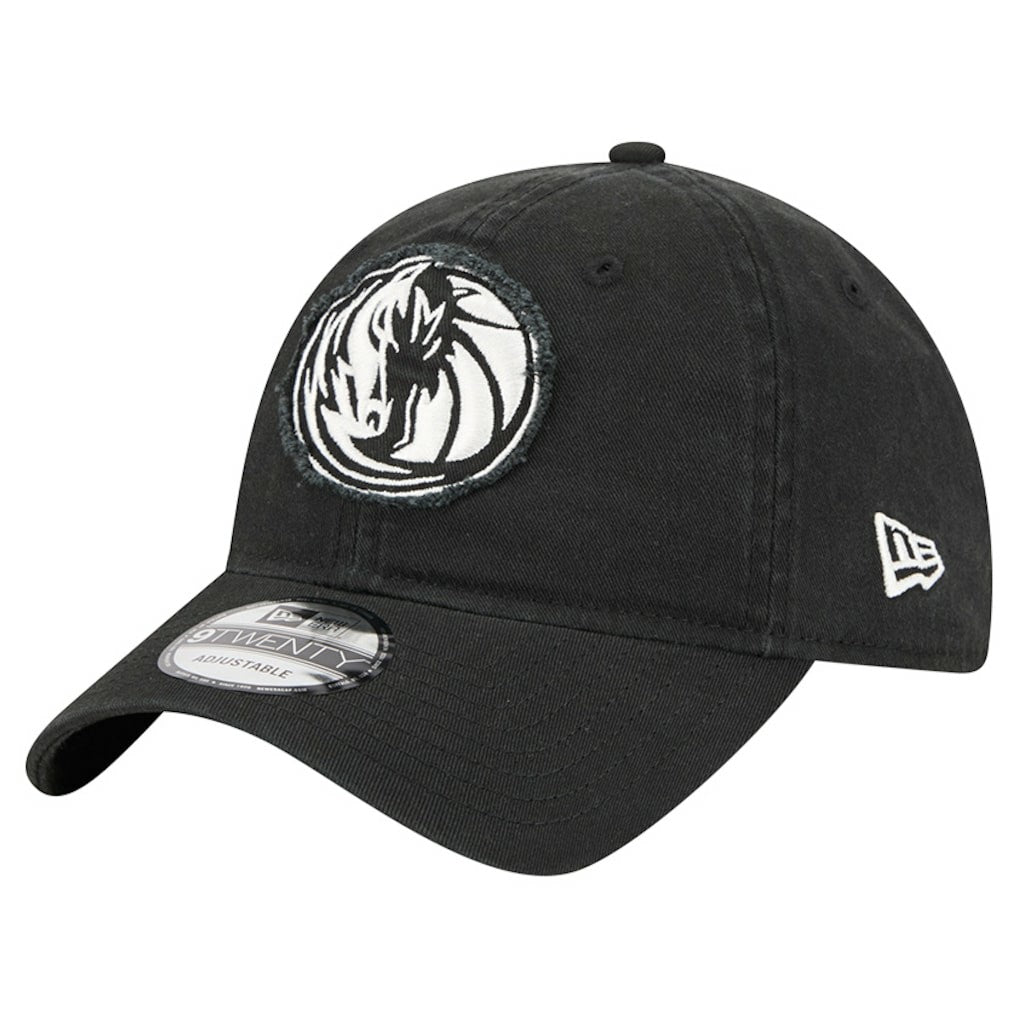 Dallas Mavericks Stamp Fabric Applique 9TWENTY Adjustable Hat for sale Black | New Era for sale