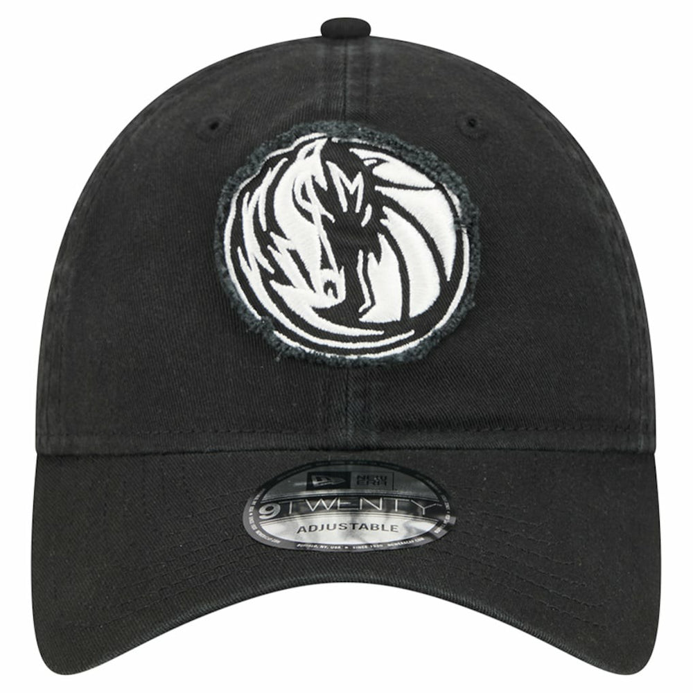 Dallas Mavericks Stamp Fabric Applique 9TWENTY Adjustable Hat for sale Black | New Era for sale