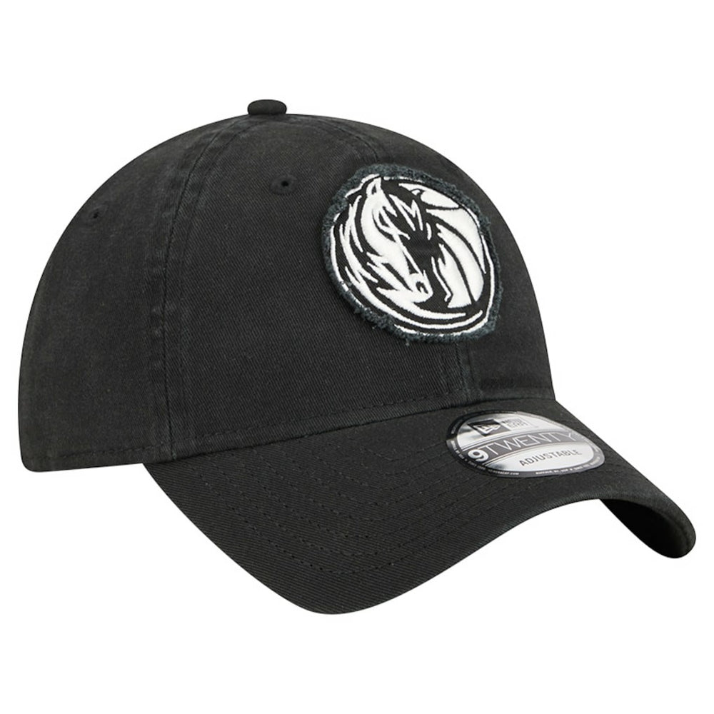 Dallas Mavericks Stamp Fabric Applique 9TWENTY Adjustable Hat for sale Black | New Era for sale