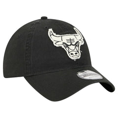 Chicago Bulls Stamp Fabric Applique 9TWENTY Adjustable Hat Black | New Era for sale