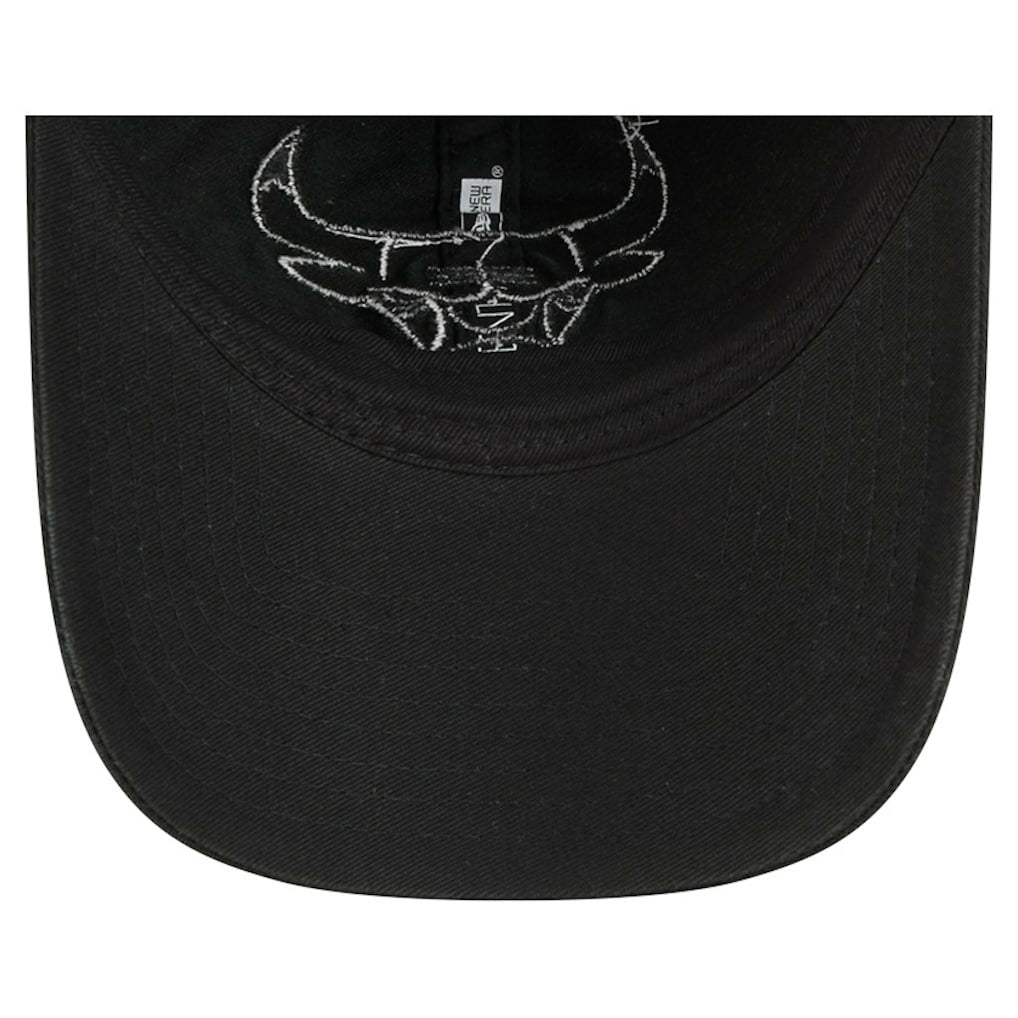 Chicago Bulls Stamp Fabric Applique 9TWENTY Adjustable Hat Black | New Era for sale