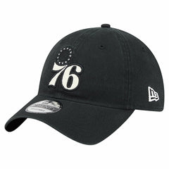 Philadelphia 76ers Stamp Fabric Applique 9TWENTY Adjustable Hat Black | New Era US