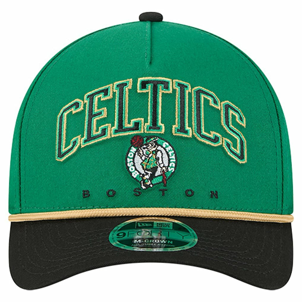 Boston Celtics Bold Arch COOLERA 9FORTY A-Frame M-Crown Adjustable Hat Kelly Green | New Era for sale