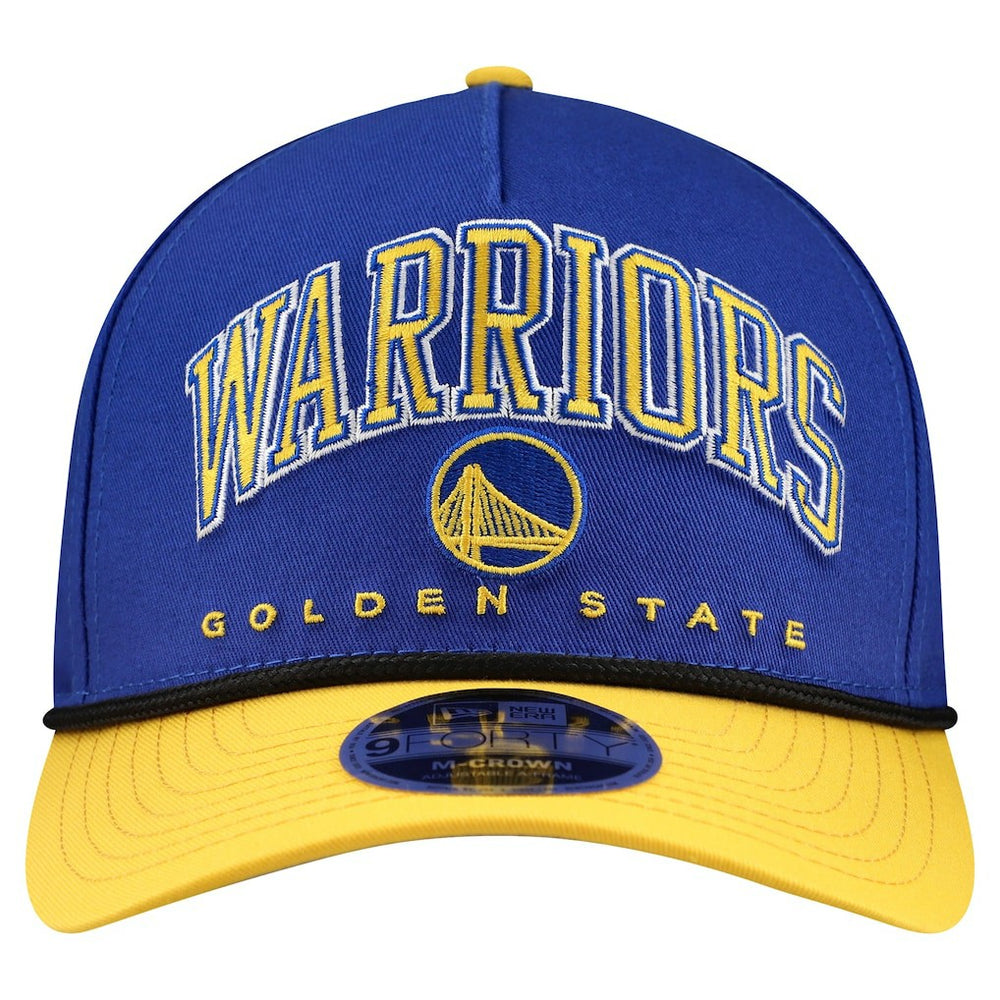 Golden State Warriors Bold Arch COOLERA 9FORTY A-Frame M-Crown Adjustable Hat for sale Royal | New Era US