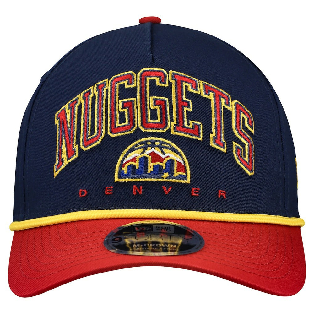 Denver Nuggets Bold Arch COOLERA 9FORTY A-Frame M-Crown Adjustable Hat for sale Navy | New Era discount