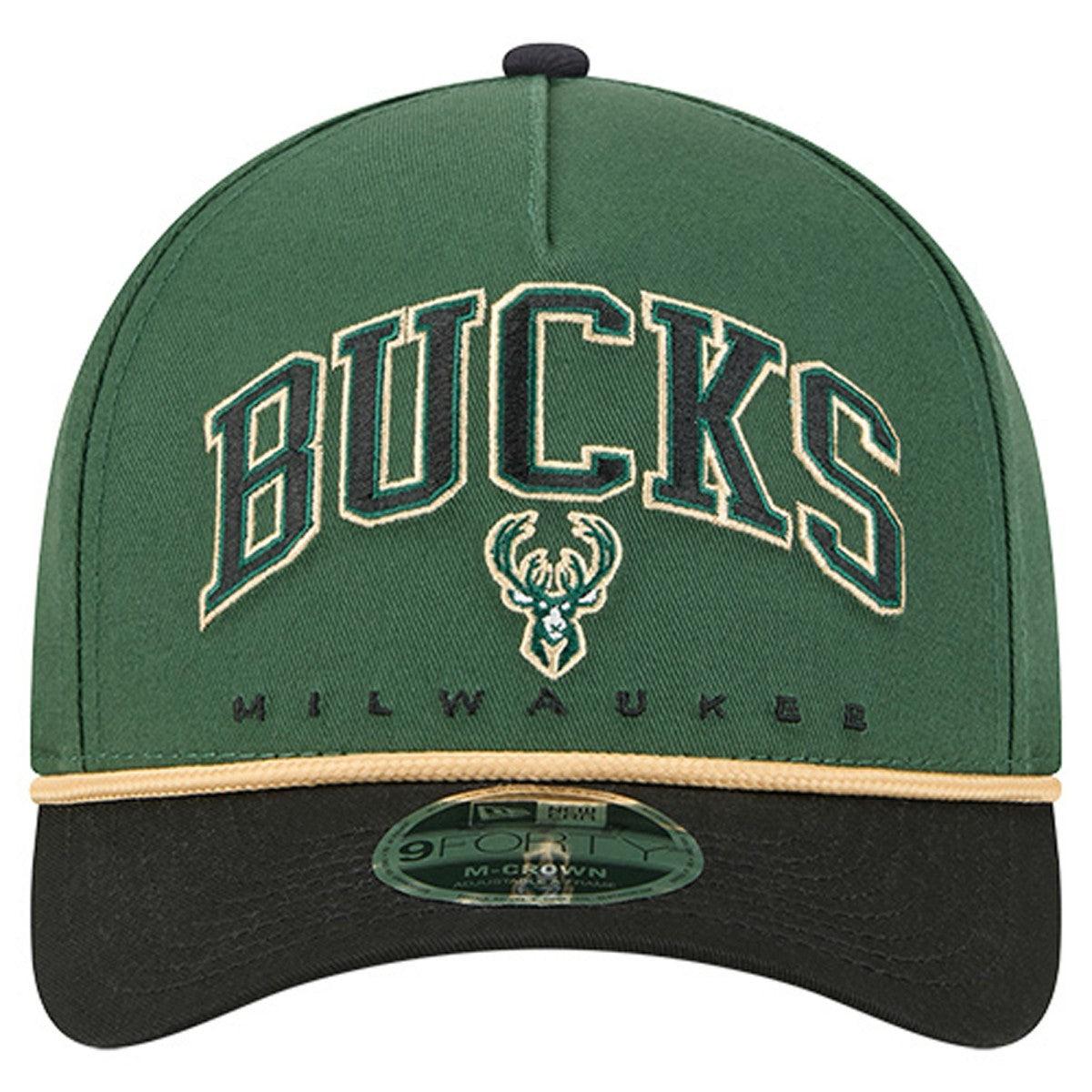 Milwaukee Bucks Bold Arch COOLERA 9FORTY A-Frame M-Crown Adjustable Hat Hunter Green | New Era Near Me
