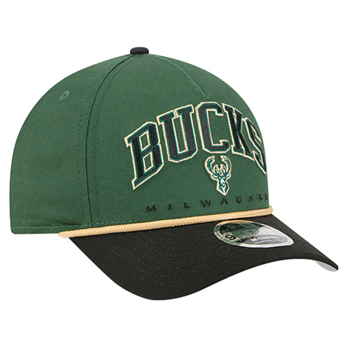 Milwaukee Bucks Bold Arch COOLERA 9FORTY A-Frame M-Crown Adjustable Hat Hunter Green | New Era Near Me