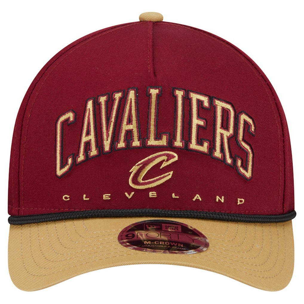 Cleveland Cavaliers Bold Arch COOLERA 9FORTY A-Frame M-Crown Adjustable Hat for sale Wine | New Era discount