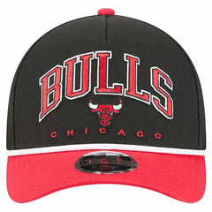 Chicago Bulls Bold Arch COOLERA 9FORTY A-Frame M-Crown Adjustable Hat Black | New Era US