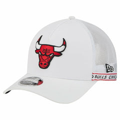 Chicago Bulls Featherweight Team Tape 9FORTY M-Crown A-Frame Adjustable Hat White | New Era US