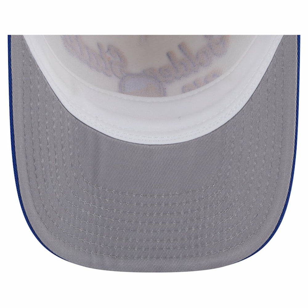 Golden State Warriors Chainstitch 9FIFTY A-Frame Snapback Hat for sale Cream/Royal | New Era Near Me