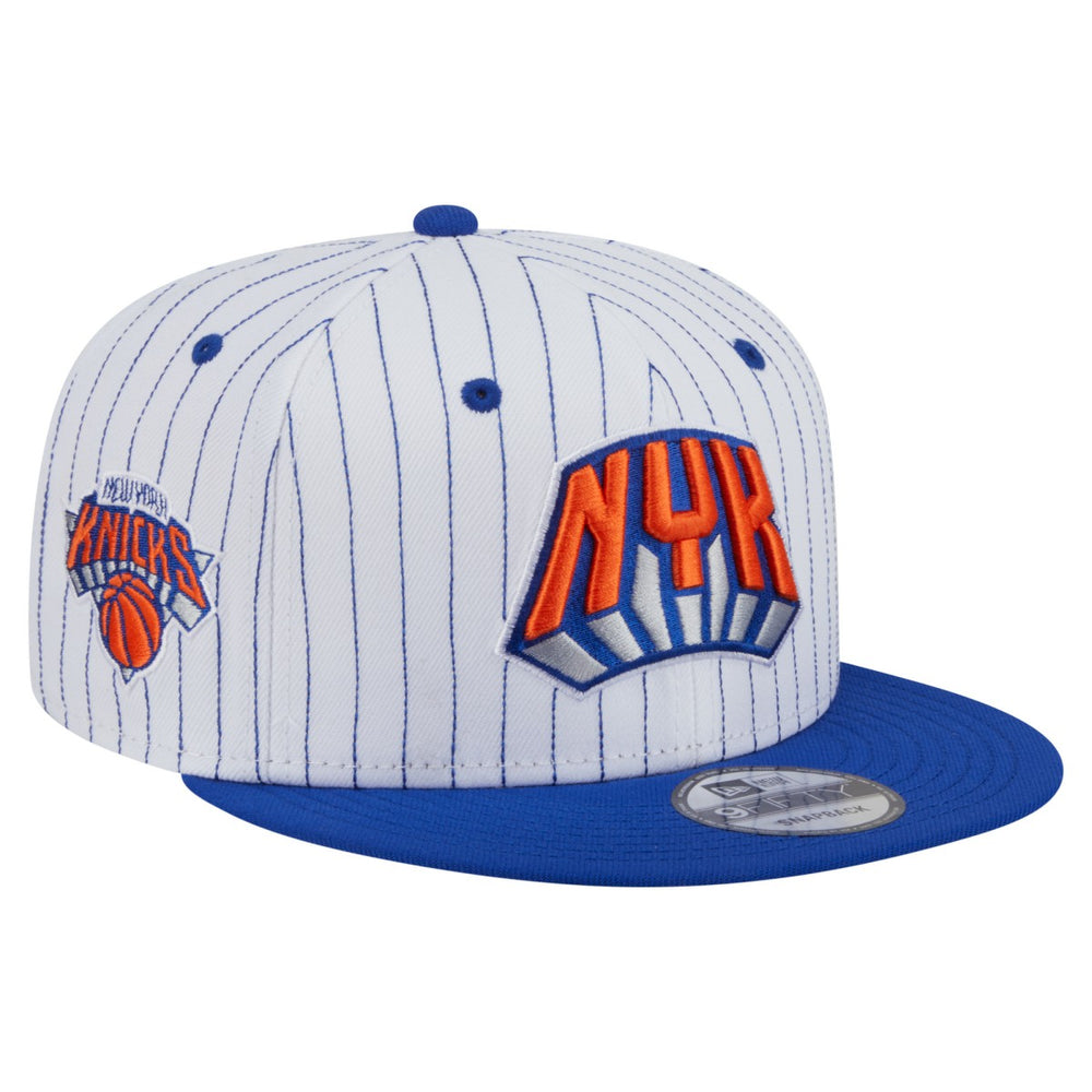 New York Knicks Deceptor Pinstripe 9FIFTY Snapback Hat White | New Era Lifestyle