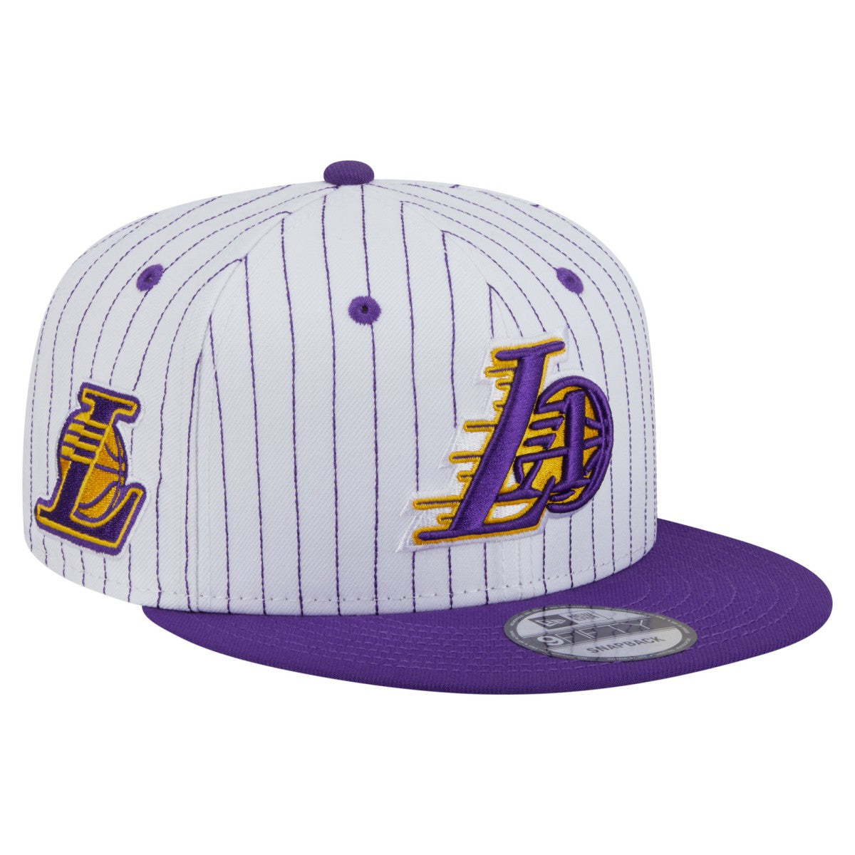 Los Angeles Lakers Deceptor Pinstripe 9FIFTY Snapback Hat White | New Era online