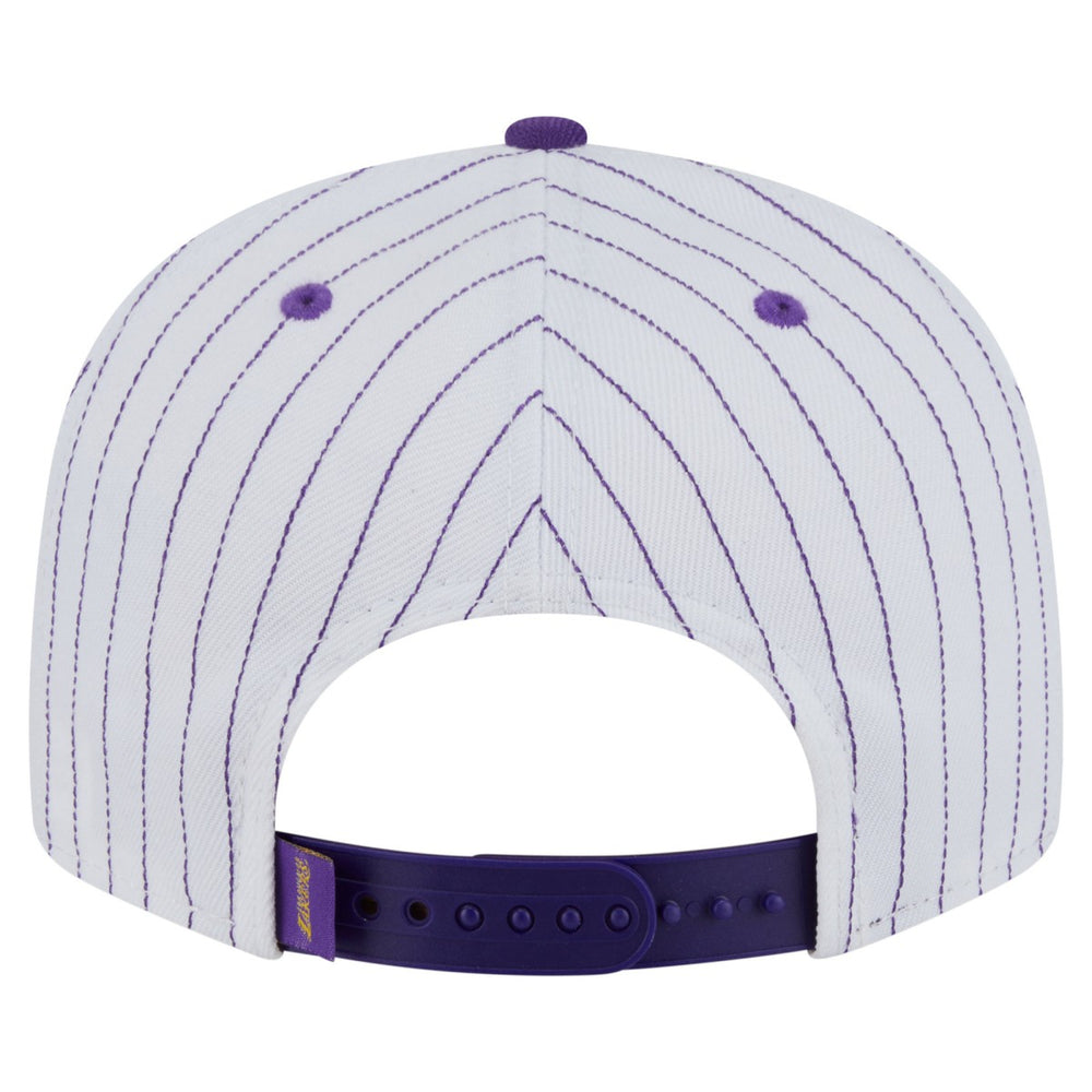 Los Angeles Lakers Deceptor Pinstripe 9FIFTY Snapback Hat White | New Era online